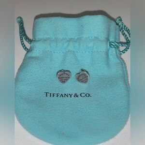 Tiffany & Co. Silver Heart Tag Earrings